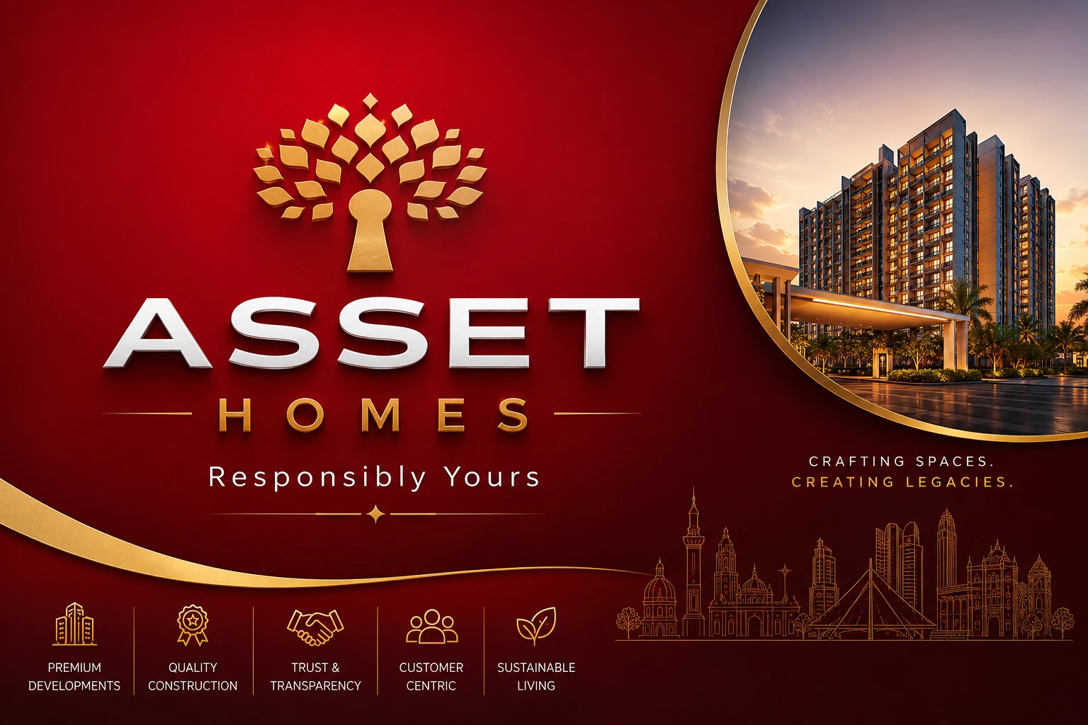 Asset Homes official logo for Kochi residential projects