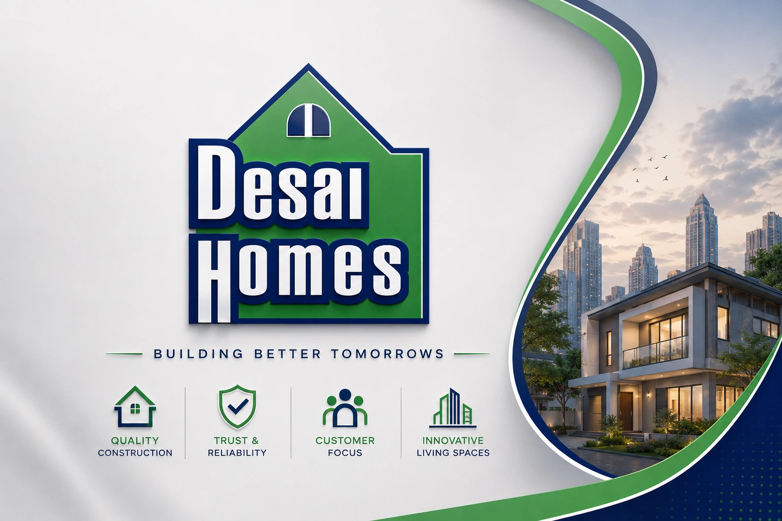 Desai Homes official logo for Kochi residential projects