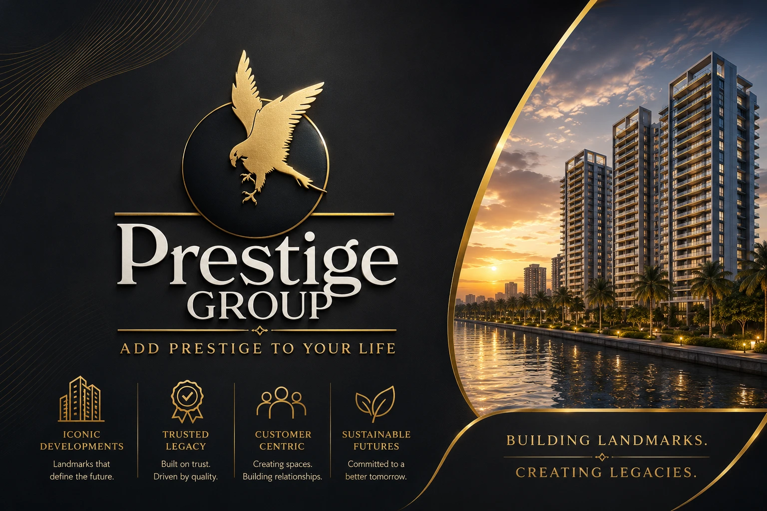 Prestige Group official logo for Kochi residential projects