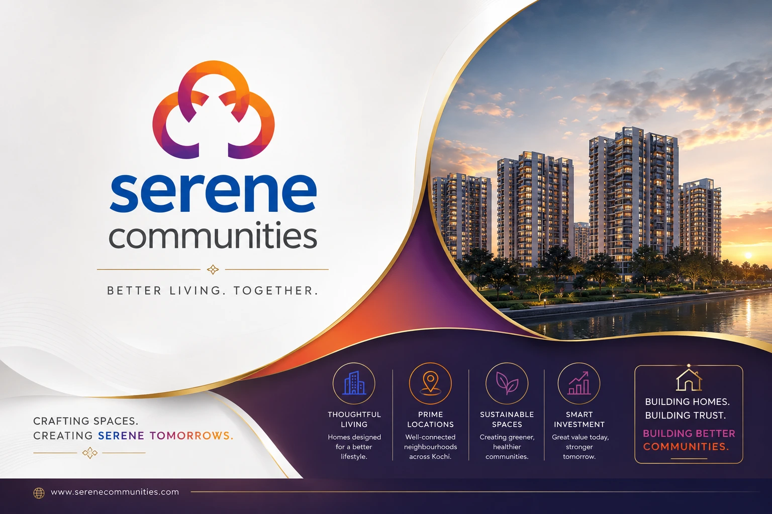 Serene Communities official logo for Kochi residential projects